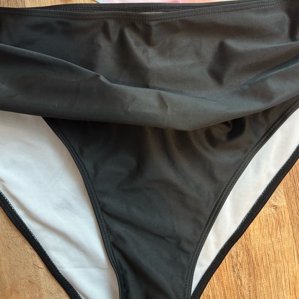 Swimsuit Two Piece 3x Tie Dye Black Adjustable Spaghetti Straps - Picture 4 of 5